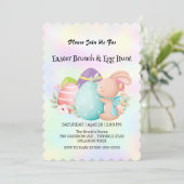 Invitation Joyeux fête de Pâques de l'arc-en-ciel (Debout devant)