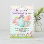 Invitation Joyeux fête de Pâques de l'arc-en-ciel (Debout devant)
