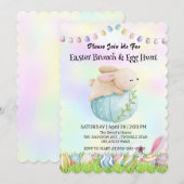 Invitation Joyeux fête de Pâques de l'arc-en-ciel (Devant / Derrière)