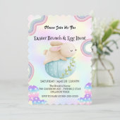 Invitation Joyeux fête de Pâques de l'arc-en-ciel (Debout devant)