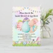 Invitation Joyeux fête de Pâques de l'arc-en-ciel (Debout devant)