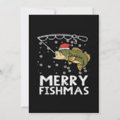 Invitation Joyeux Fishmas Poisson Pêche Noël (Dos)