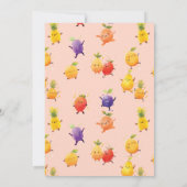 Invitation Joyeux Fruit Thème Anniversaire (Dos)