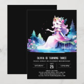 Invitation Joyeux Fun Princess Anniversaire (Devant / Derrière)