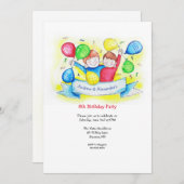 Invitation Joyeux garçon anniversaire (Devant / Derrière)