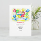 Invitation Joyeux garçon anniversaire (Debout devant)