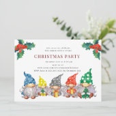 Invitation Joyeux Gnomes Fête virtuelle de Noël (Debout devant)