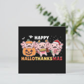 Invitation Joyeux Hallothanksmas Axolotl Noël Axolotls En (Debout devant)