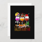 Invitation Joyeux Hallothanksmas Halloween Thanksgiving Joyeu (Devant / Derrière)