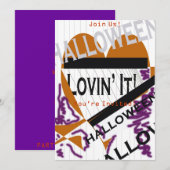 Invitation Joyeux Halloween (Devant / Derrière)