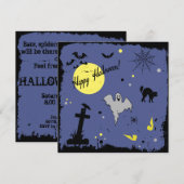 Invitation Joyeux Halloween (Devant / Derrière)