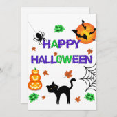 Invitation Joyeux Halloween (Devant / Derrière)