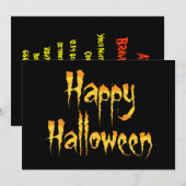 Invitation Joyeux Halloween (Devant / Derrière)