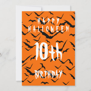 INVITATION JOYEUX HALLOWEEN ANNIVERSAIRE 10 ANS FÊTE SUR MESU