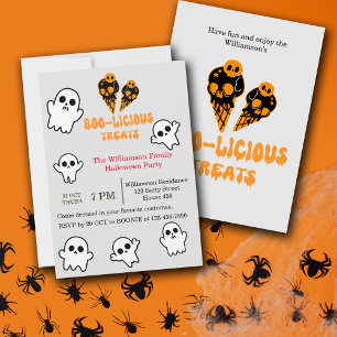 Invitation Joyeux Halloween Boo-licious Party