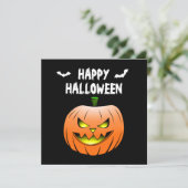 Invitation Joyeux Halloween Citrouille Jack O'lantern (Debout devant)