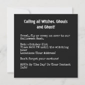Invitation Joyeux Halloween - Citrouille Vintage (Dos)