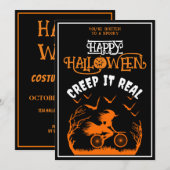 Invitation Joyeux Halloween Creep It Real Costume Party (Devant / Derrière)
