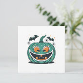 Invitation Joyeux Halloween ! Découpez une citrouille ! (Debout devant)