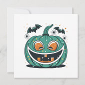 Invitation Joyeux Halloween ! Découpez une citrouille ! (Dos)