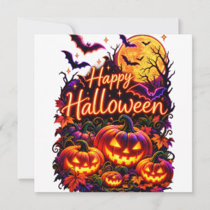 Invitation Joyeux Halloween design sombre