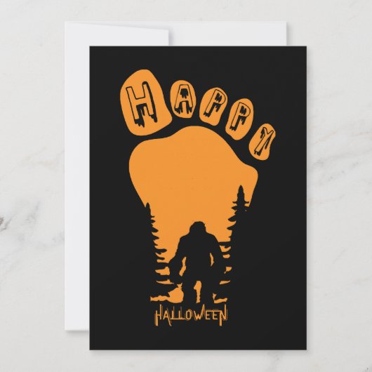 Invitation Joyeux Halloween Gros Pied (Devant)