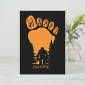 Invitation Joyeux Halloween Gros Pied (Debout devant)