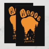 Invitation Joyeux Halloween Gros Pied (Devant / Derrière)