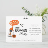 Invitation Joyeux Halloween Moderne (Debout devant)