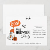 Invitation Joyeux Halloween Moderne (Devant / Derrière)