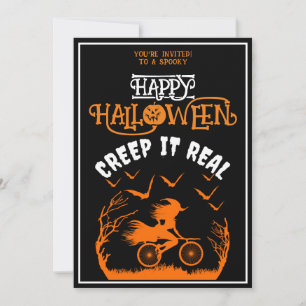 Invitation Joyeux Halloween Soirée Costumée Creep It Real