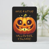 Invitation Joyeux Halloween sorcier (Debout devant)