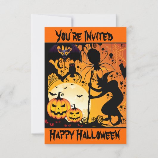 Invitation Joyeux Halloween, tu es invité_ (Devant)
