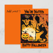 Invitation Joyeux Halloween, tu es invité_ (Devant / Derrière)