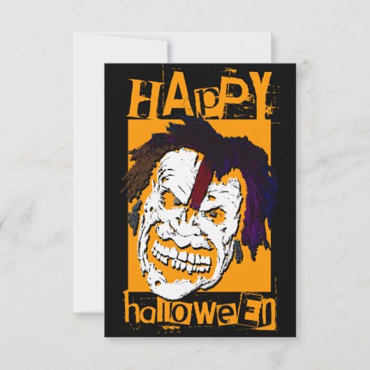 Invitation joyeux halloween zombie (Devant)