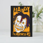 Invitation joyeux halloween zombie (Debout devant)