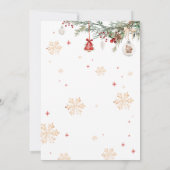 Invitation Joyeux hiver Petit Baby shower de Noël (Dos)