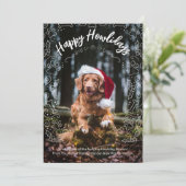 Invitation Joyeux Howlidays Chig Pet Photo Christmas Card (Debout devant)