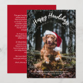 Invitation Joyeux Howlidays Chig Pet Photo Christmas Card (Devant / Derrière)
