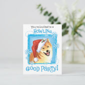 Invitation Joyeux Howlidays Shiba Inu (Debout devant)