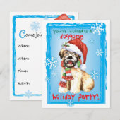 Invitation Joyeux Howlidays Wheaten (Devant / Derrière)