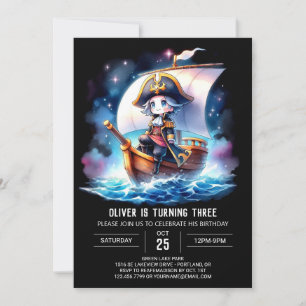 Invitation Joyeux Imaginaire Pirate Anniversaire