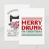 Invitation Joyeux Ivrogne Noël Je Suis (Devant / Derrière)