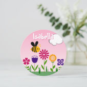 Invitation Joyeux Jardin aux fleurs d'abeilles (Debout devant)