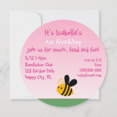 Invitation Joyeux Jardin aux fleurs d'abeilles (Dos)