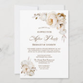 Invitation Joyeux Jour Après La Crème De Fête Réception Flora (Devant)