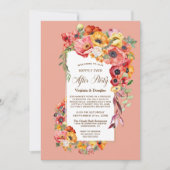 Invitation Joyeux Jour après la fête Vibrant Mariage de pavot (Devant)