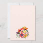 Invitation Joyeux Jour après la fête Vibrant Mariage de pavot (Dos)