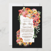 Invitation Joyeux Jour après la fête Vibrant Mariage de pavot (Devant)