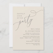 Invitation Joyeux Jour Après Mariage De Fête Diner Crème Gris (Devant)